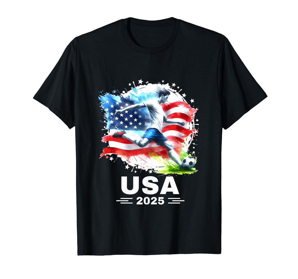American Flag Soccer Player Soccer 2025 T-Shirt - Aesthetic Graphic Unisex - T-Shirt, Sweatshirt, Hoodie