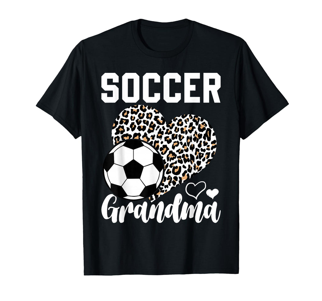 Soccer Grandma Leopard Heart Funny T-Shirt - Graphic Print for Adults - T-Shirt, Sweatshirt, Hoodie
