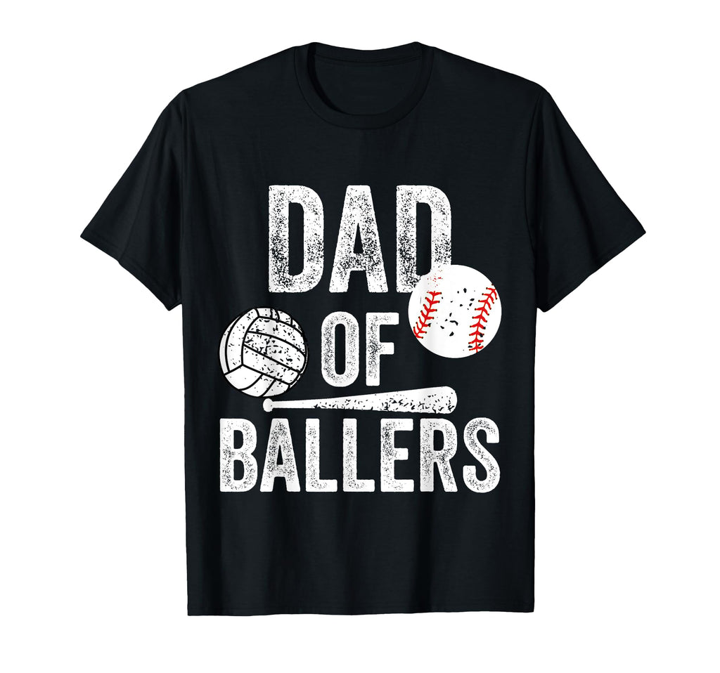 Dad Ballers Volleyball Baseball T-Shirt - Casual Everyday Wear Unisex - T-Shirt, Sweatshirt, Hoodie