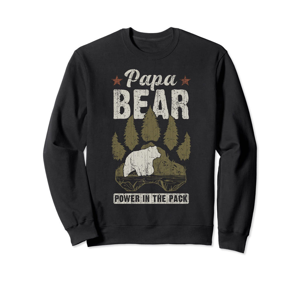 Papa Bear Power Pack Dad Grandpa Sweatshirt - Streetwear Style Unisex - T-Shirt, Sweatshirt, Hoodie