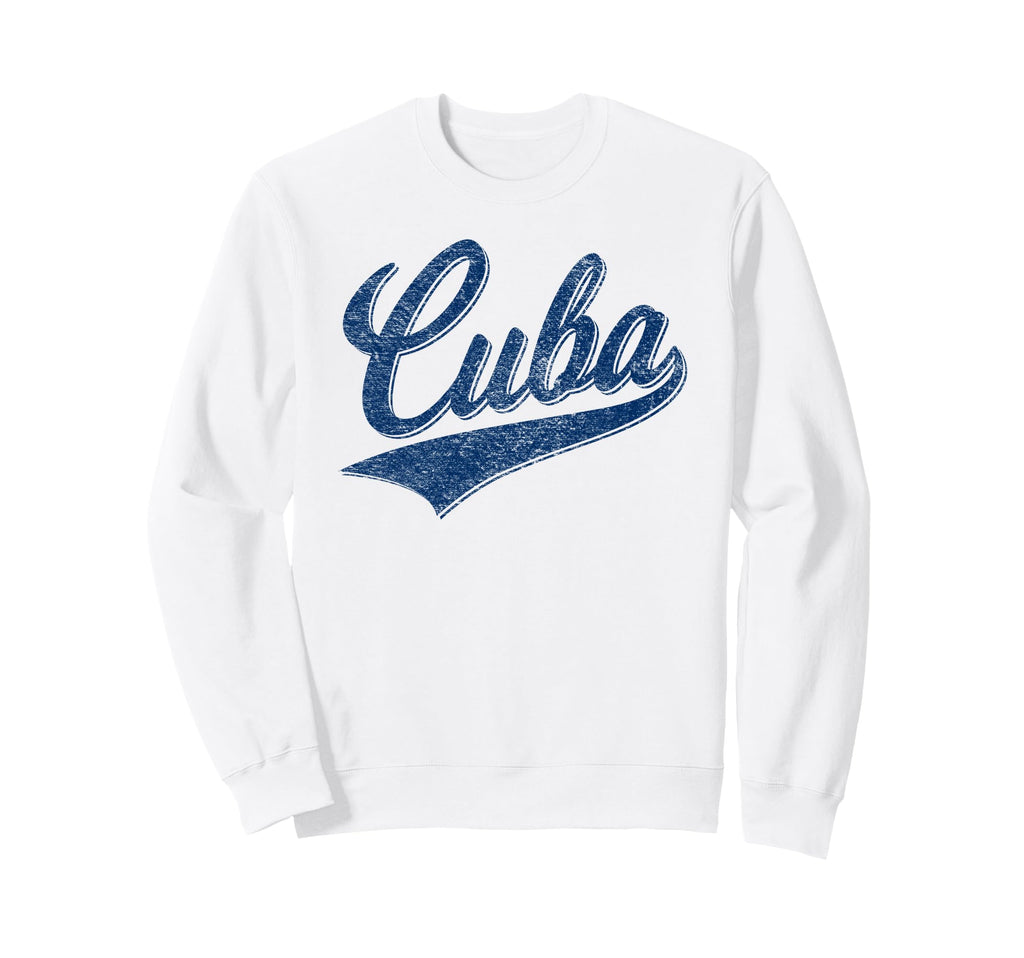 Cuba Flag Baseball Sport Swoosh Sweatshirt - Streetwear Style Men Women - T-Shirt, Sweatshirt, Hoodie