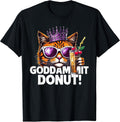 Donut Princess Cat Meme Kawaii Funny Cartoon Style - Adult & Kids T-Shirts, Sweatshirts & Hoodies apparel design preview 1