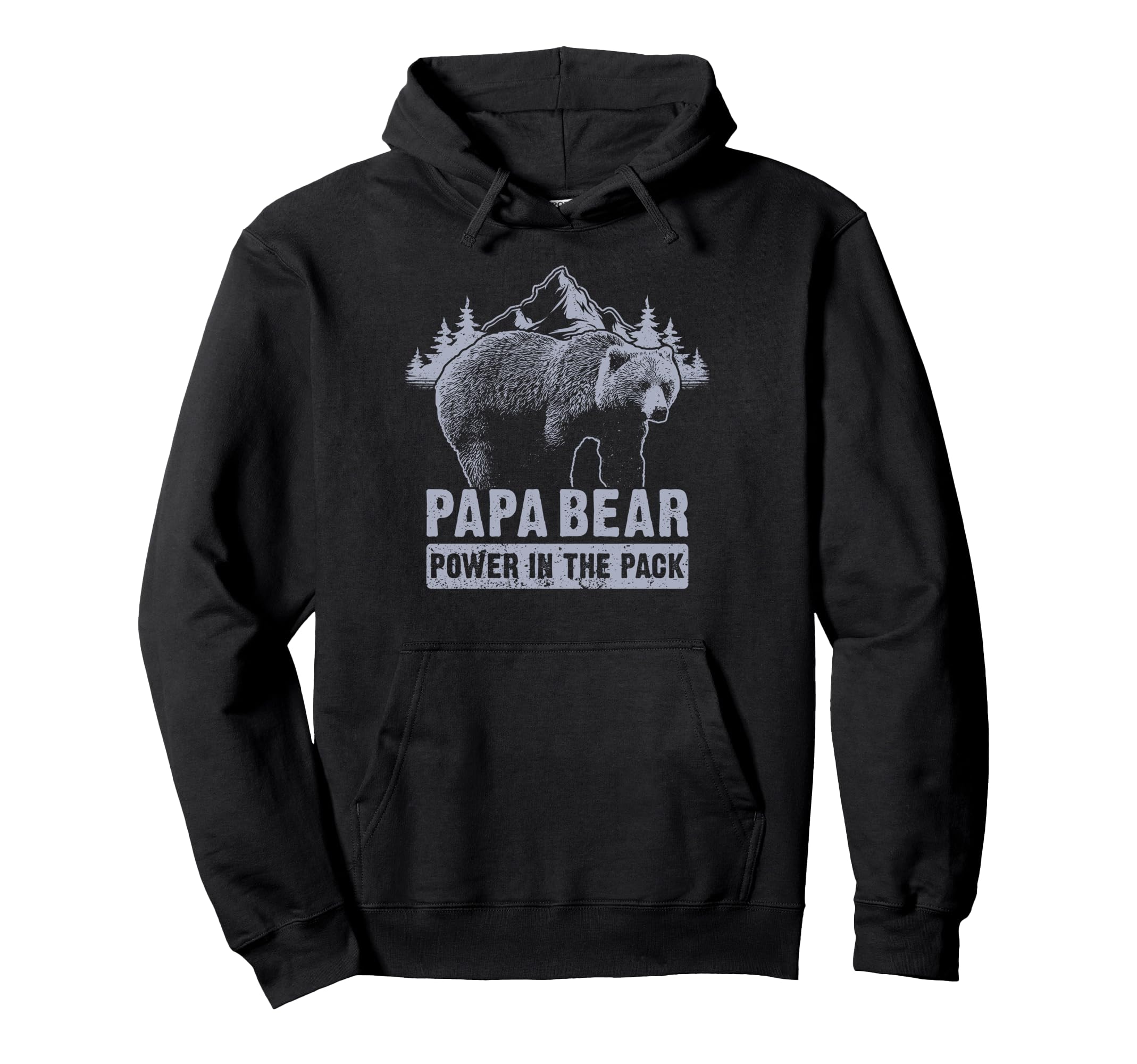 Papa Bear Power Pack Dad Grandpa Hoodie - Custom Art Print for Adults - T-Shirt, Sweatshirt, Hoodie