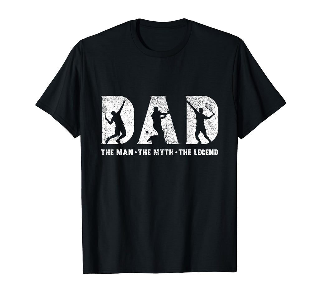 Tennis Dad Myth Legend Fathers Day T-Shirt - Custom Art Print Unisex - T-Shirt, Sweatshirt, Hoodie