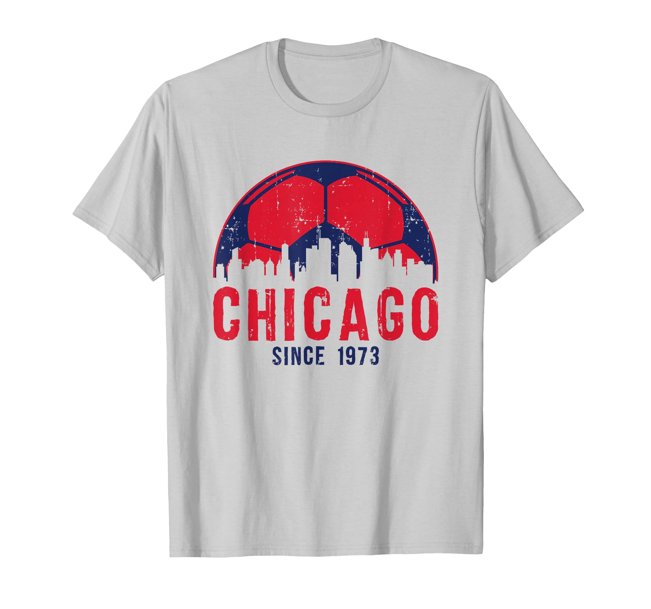 Chicago Skyline Soccer Fc Futbol T-Shirt - Custom Art Print Men Women - T-Shirt, Sweatshirt, Hoodie