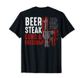 Beer Steak Guns Freedom American T-Shirt - Aesthetic Graphic for Adults - T-Shirt, Sweatshirt, Hoodie