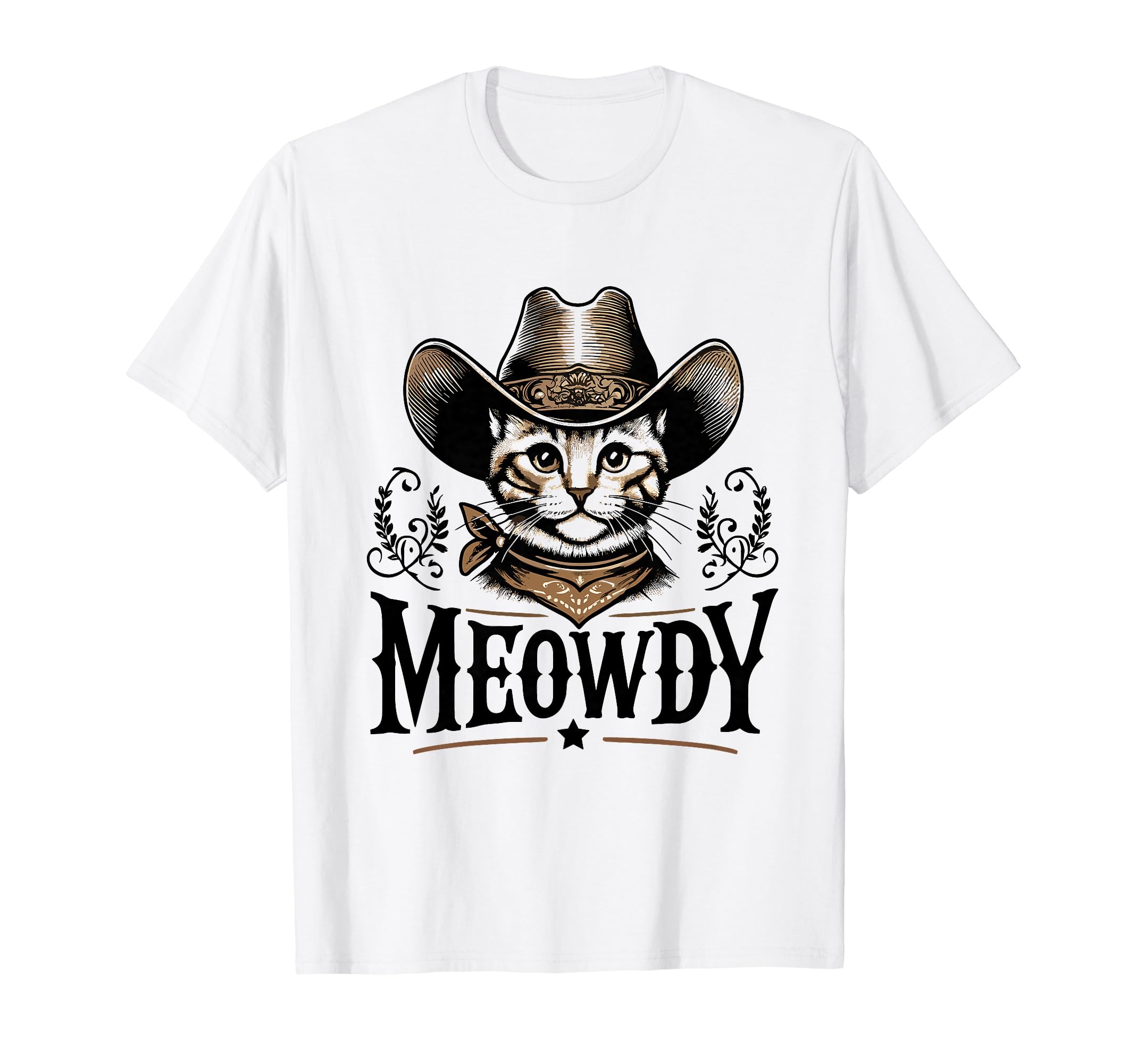 Meowdy Funny Cat Wearing Cowboy Hat T-Shirt - Streetwear Style Men Women - T-Shirt, Sweatshirt, Hoodie