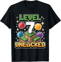 Pixel Gaming 7 Year Old Video Game 7th Birthday Boys - Adult & Kids T-Shirts, Sweatshirts & Hoodies apparel design preview 1