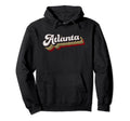 Atlanta Soccer Distressed Baseball Script Hoodie - Graphic Print Men Women - T-Shirt, Sweatshirt, Hoodie