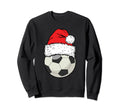 Soccer Football Santa Hat Matching Sweatshirt - Unique Graphic for Adults - T-Shirt, Sweatshirt, Hoodie