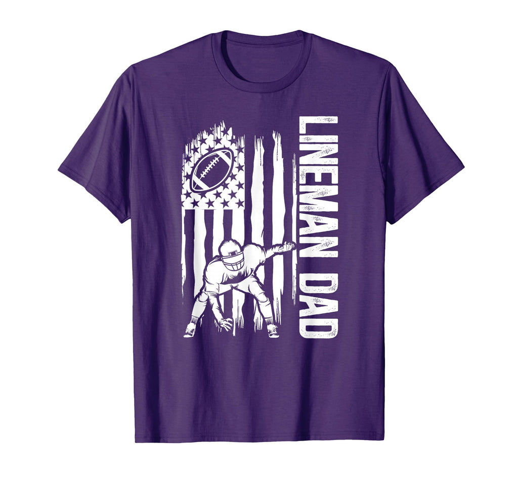 Football Lineman Dad Football T-Shirt - Aesthetic Graphic Men Women - T-Shirt, Sweatshirt, Hoodie