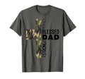 Fathers Day Blessed Dad Camo Cross T-Shirt - Minimalist Print for Adults - T-Shirt, Sweatshirt, Hoodie
