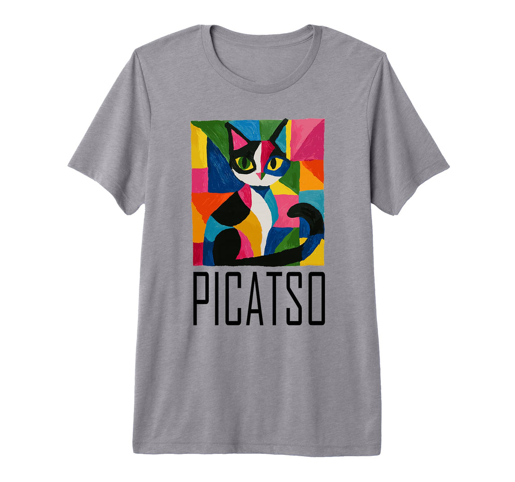 Mens Picatso Cat Cubist Art Inspired Tri T-Shirt - Graphic Print Men Women - T-Shirt, Sweatshirt, Hoodie