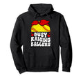 Busy Raising Ballers Softball Mom Hoodie - Trendy Graphic for Adults - T-Shirt, Sweatshirt, Hoodie