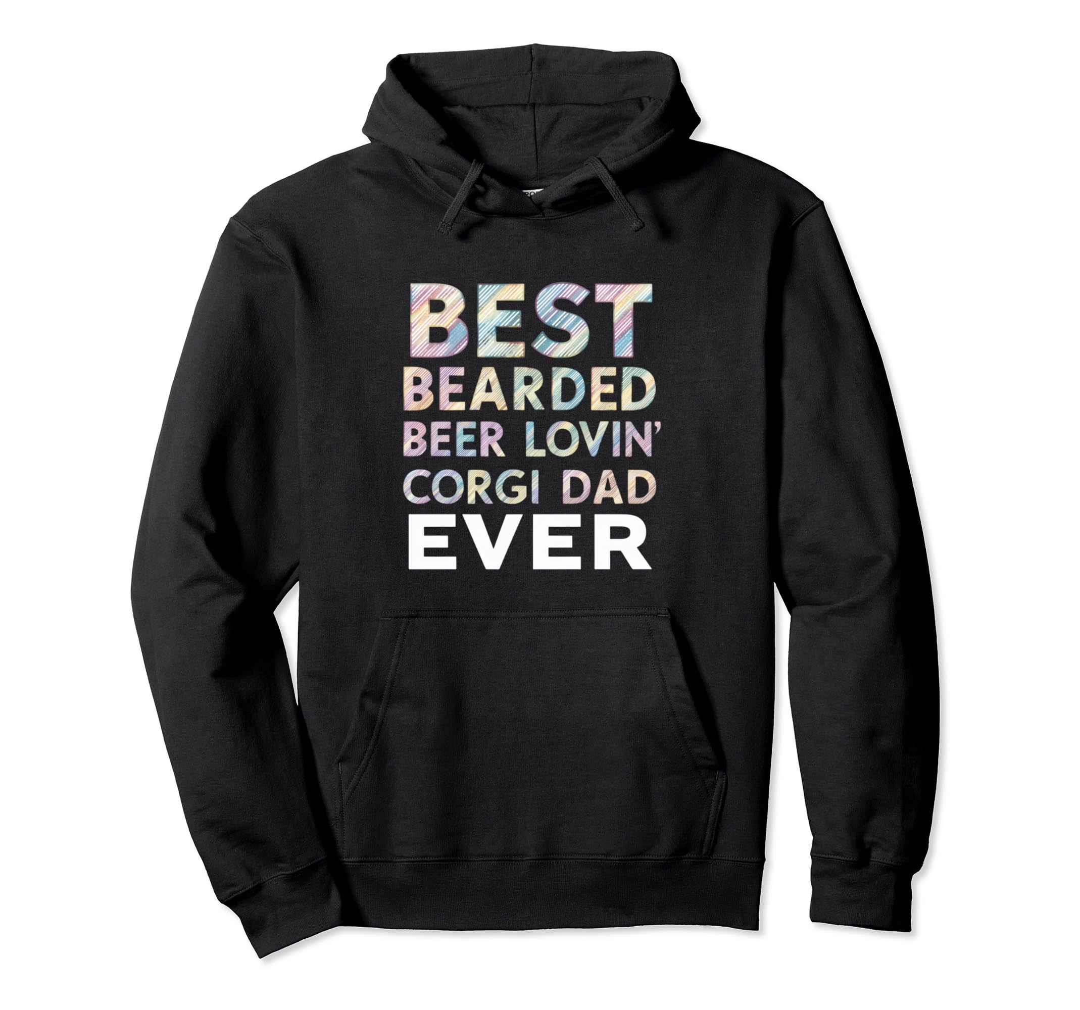 Best Bearded Beer Lovin Corgi Dad Pet Hoodie - Unique Graphic for Adults - T-Shirt, Sweatshirt, Hoodie