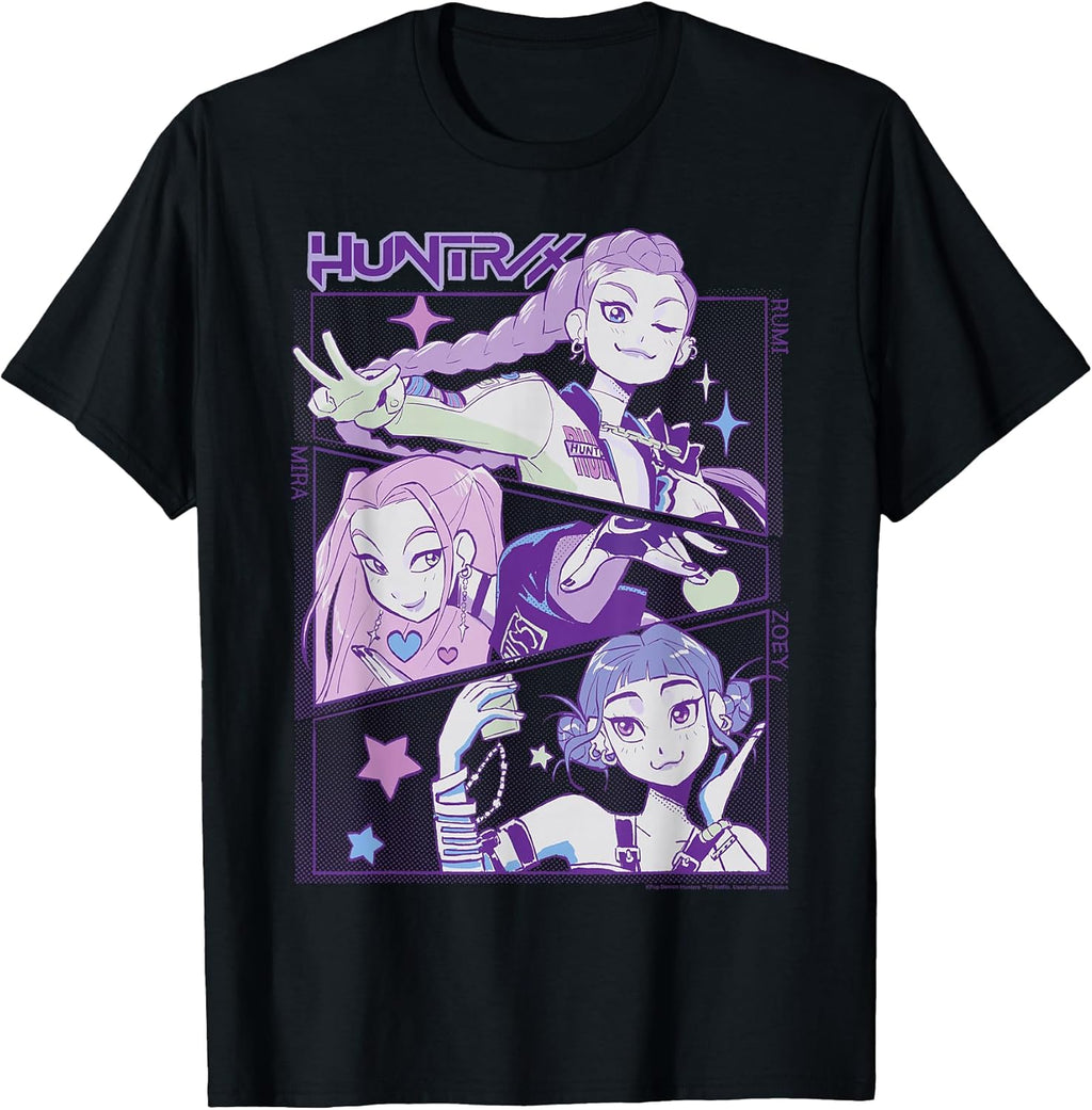 Huntrix Cute Animated Panels - Adult & Kids T-Shirts, Sweatshirts & Hoodies apparel design preview 1