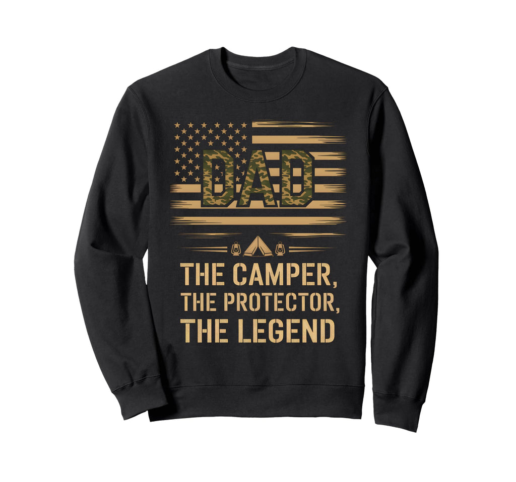 Dad Camper Legend Patriotic Usa Sweatshirt - Casual Everyday Wear Unisex - T-Shirt, Sweatshirt, Hoodie