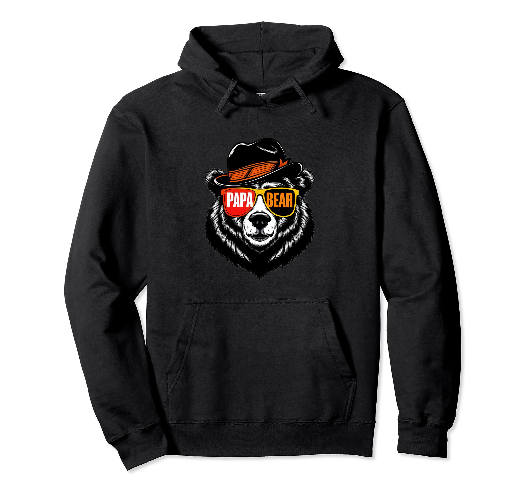 Mens Papa Bear Face Sunglasses Papa Hoodie - Minimalist Print Men Women - T-Shirt, Sweatshirt, Hoodie
