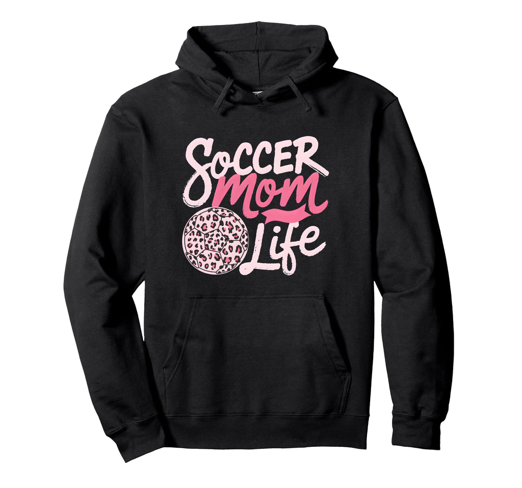 Soccer Mom Life Leopard Mama Hoodie - Custom Art Print Unisex - T-Shirt, Sweatshirt, Hoodie