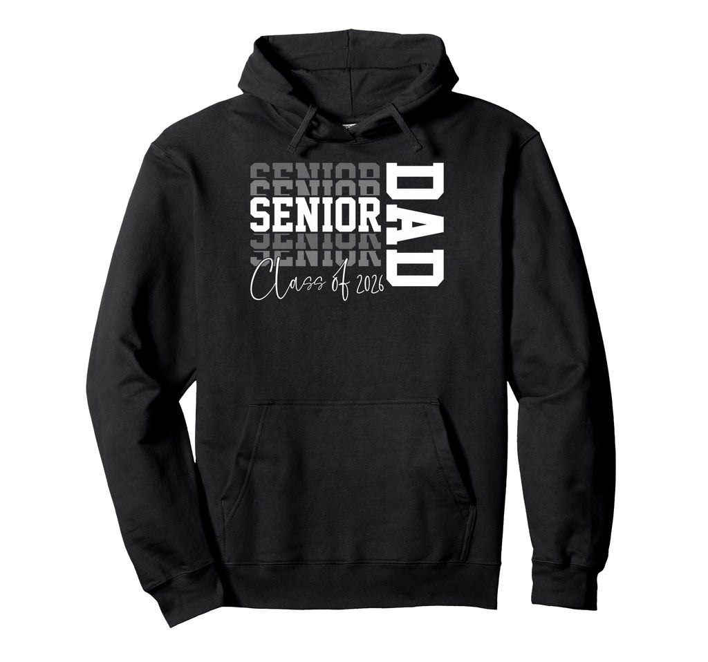 Senior Dad Class 2026 Graduate Proud Hoodie - Graphic Print for Adults - T-Shirt, Sweatshirt, Hoodie