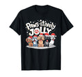 Paws Itively Jolly Dogs Santa Hats Funny T-Shirt - Minimalist Print Unisex - T-Shirt, Sweatshirt, Hoodie