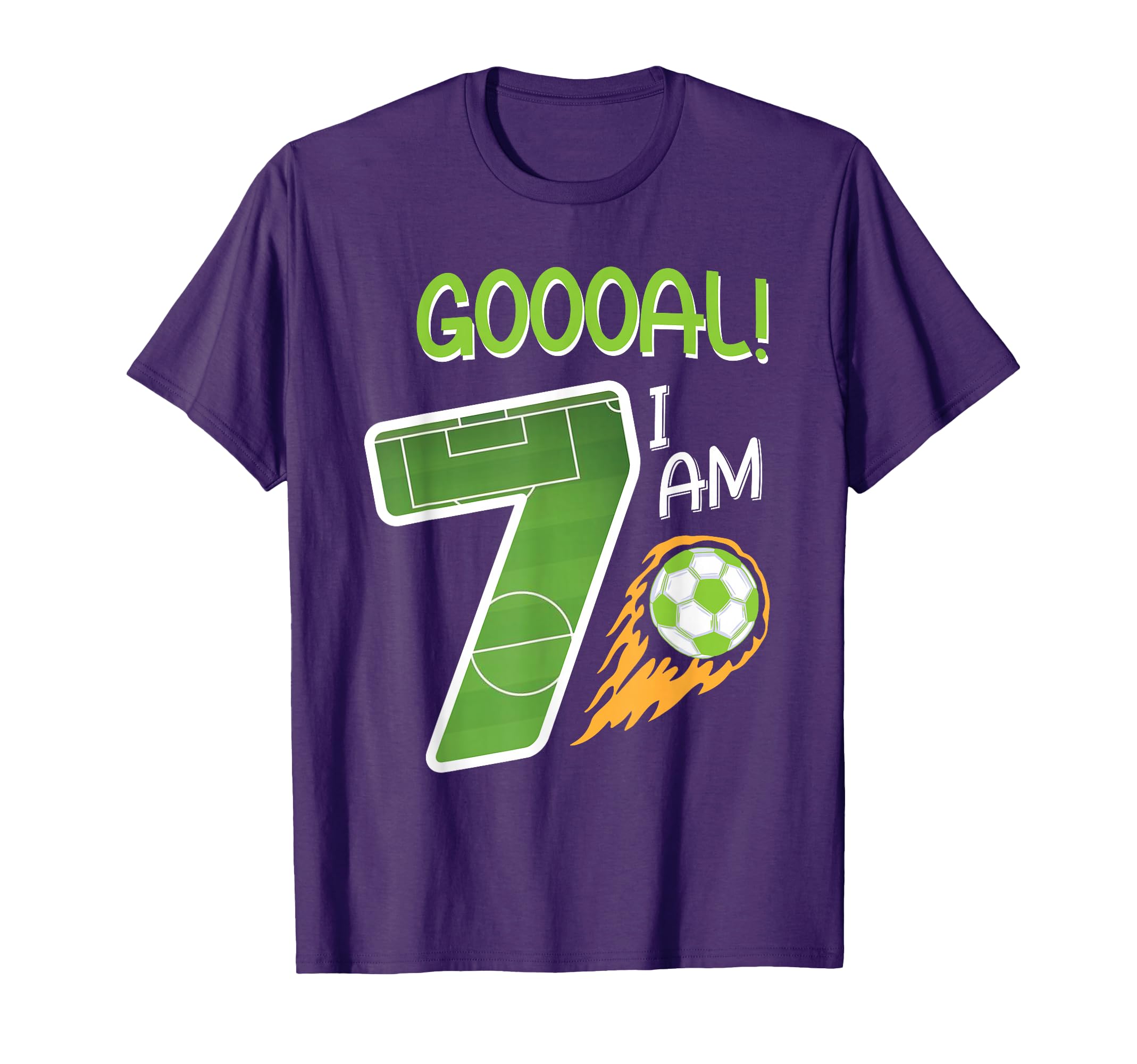 Soccer Im 7 Years Old Birthday T-Shirt - Graphic Print Unisex - T-Shirt, Sweatshirt, Hoodie