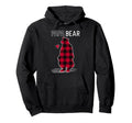 Papa Bear Pajama Red Buffalo Plaid Hoodie - Graphic Print for Adults - T-Shirt, Sweatshirt, Hoodie