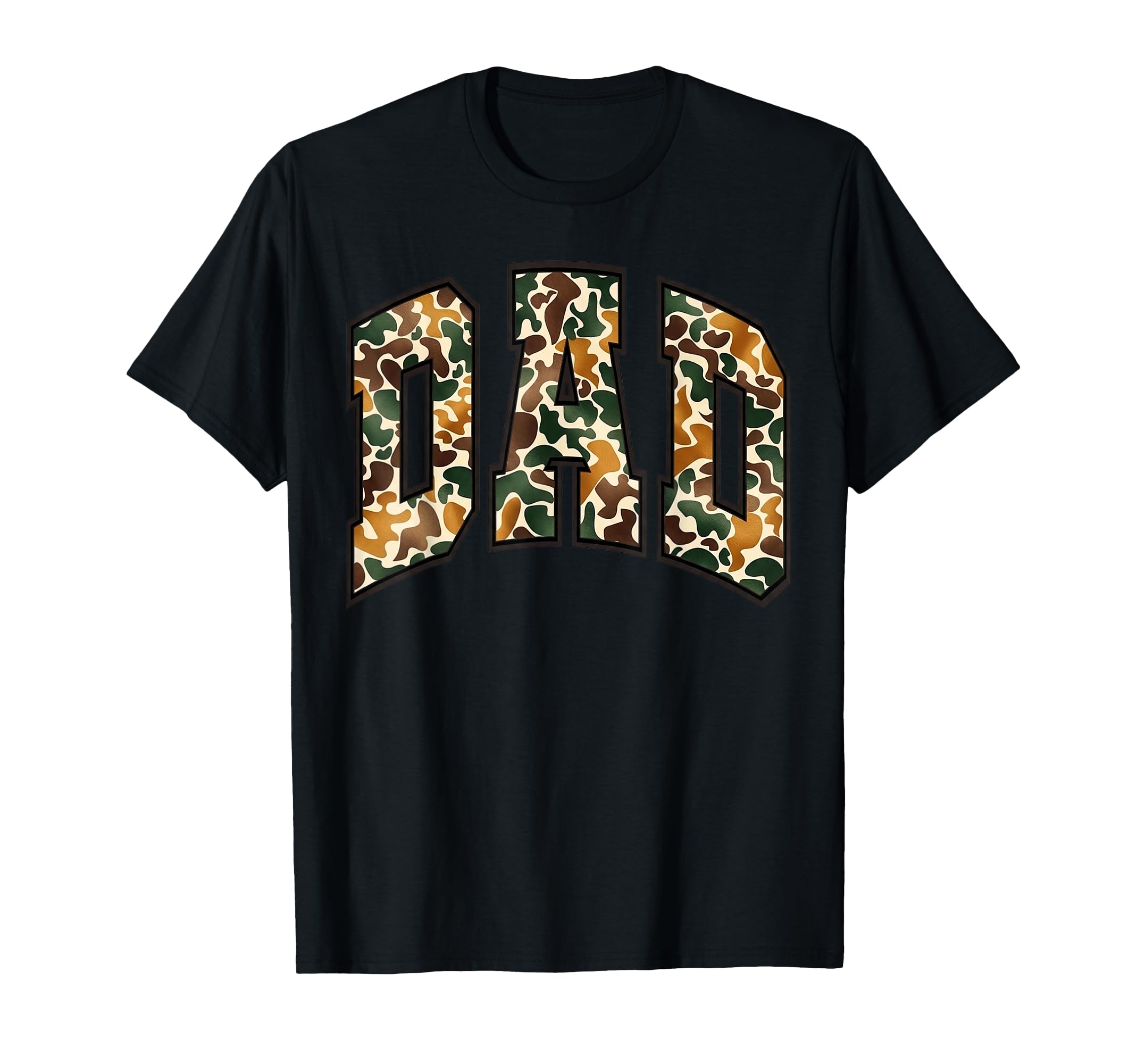 Varsity Camo Dad Duck Hunting Camouflage T-Shirt - Trendy Graphic Unisex - T-Shirt, Sweatshirt, Hoodie