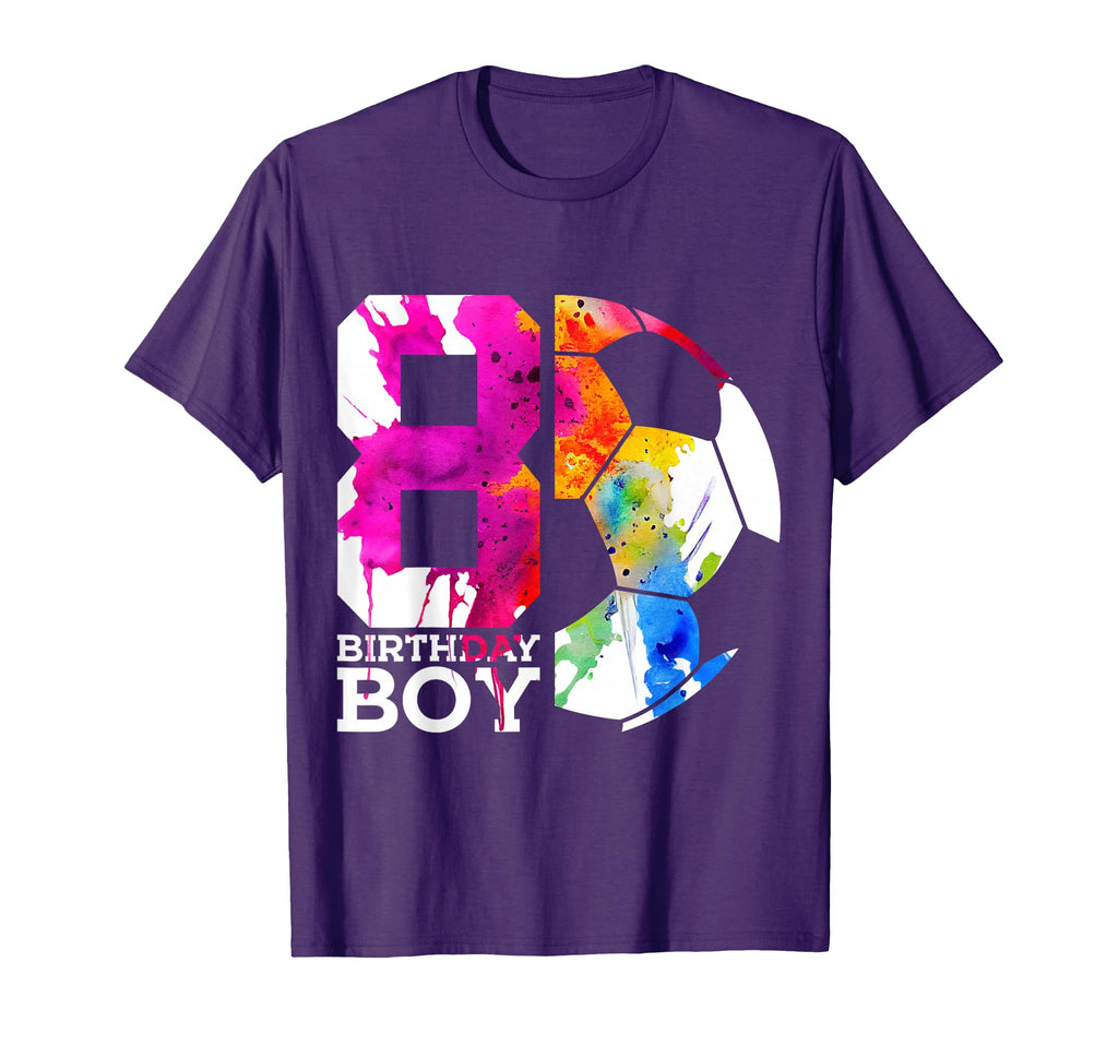 8 Birthday Soccer 8Th Birthday T-Shirt - Minimalist Print for Adults - T-Shirt, Sweatshirt, Hoodie