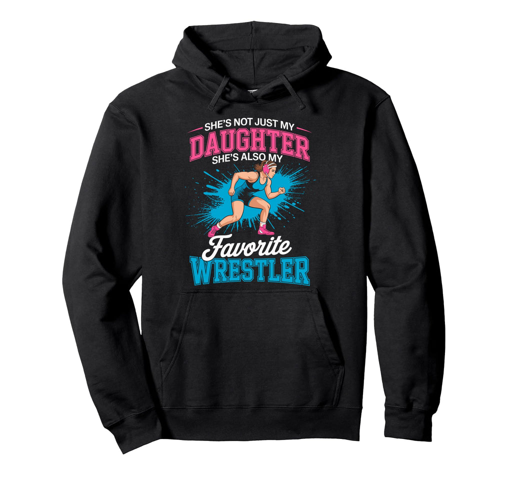 Funny Wrestling Mom Dad Daughter Hoodie - Minimalist Print for Adults - T-Shirt, Sweatshirt, Hoodie