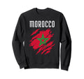 Moroccan Flag To Support Morocco Sweatshirt - Minimalist Print for Adults - T-Shirt, Sweatshirt, Hoodie