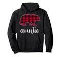 Auntie Bear Red Buffalo Plaid Pajama Hoodie - Streetwear Style Men Women - T-Shirt, Sweatshirt, Hoodie