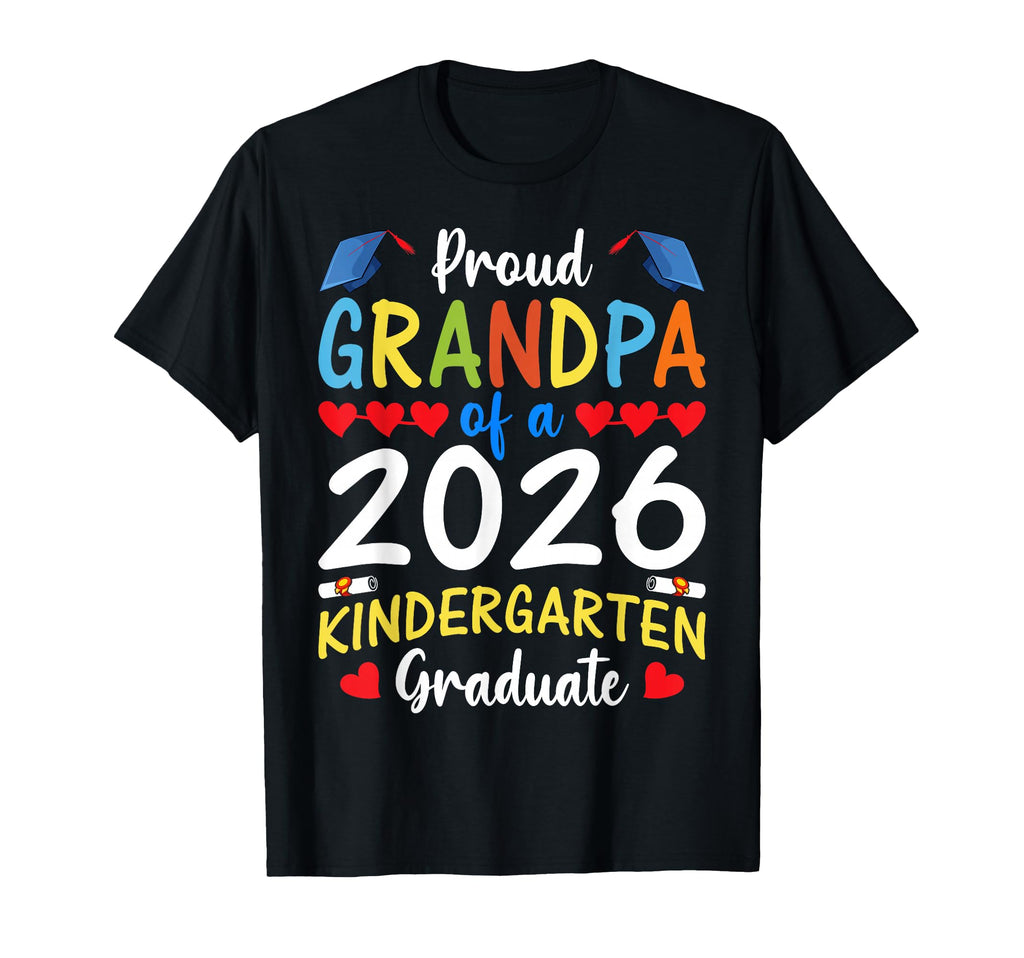 Mens Proud Grandpa 2026 Kindergarten T-Shirt - Custom Art Print for Adults - T-Shirt, Sweatshirt, Hoodie