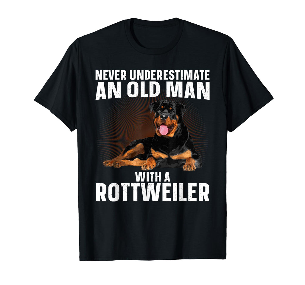 Funny Rottweiler Art Grandpa Rottie T-Shirt - Aesthetic Graphic Men Women - T-Shirt, Sweatshirt, Hoodie