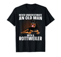 Funny Rottweiler Art Grandpa Rottie T-Shirt - Aesthetic Graphic Men Women - T-Shirt, Sweatshirt, Hoodie