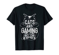 Cats And Gaming Funny Gamer Cat Lover T-Shirt - Graphic Print for Adults - T-Shirt, Sweatshirt, Hoodie