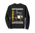 25Th Birthday Raccoon September 2001 25 Sweatshirt - Trendy Graphic Unisex - T-Shirt, Sweatshirt, Hoodie
