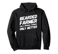 Funny Bearded Farmers Dad Farm Beard Hoodie - Custom Art Print Unisex - T-Shirt, Sweatshirt, Hoodie
