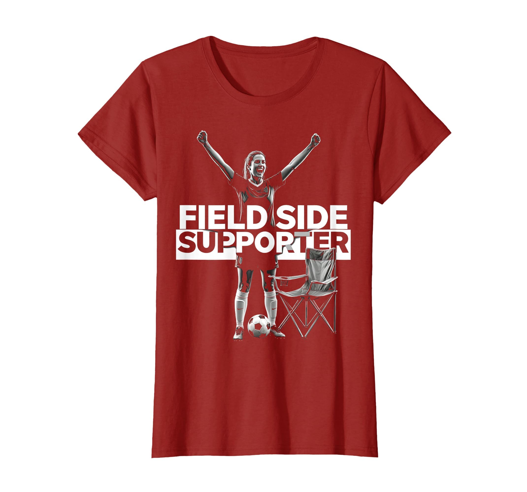 Field Side Supporter Soccer Mom T-Shirt - Minimalist Print Unisex - T-Shirt, Sweatshirt, Hoodie