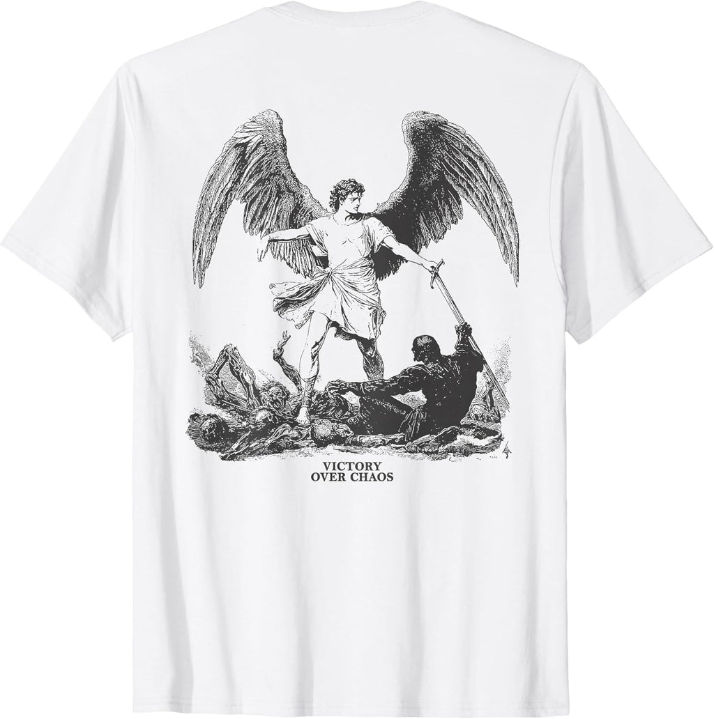 Angel Victory Over Chaos Urban Streetwear (Art Back) - Adult & Kids T-Shirts, Sweatshirts & Hoodies apparel design preview 1