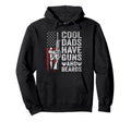 Dads Have Beards And Guns Usa Flag Hoodie - Novelty Apparel for Adults - T-Shirt, Sweatshirt, Hoodie