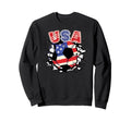 Patriotic American Flag Soccer Sweatshirt - Unique Graphic for Adults - T-Shirt, Sweatshirt, Hoodie