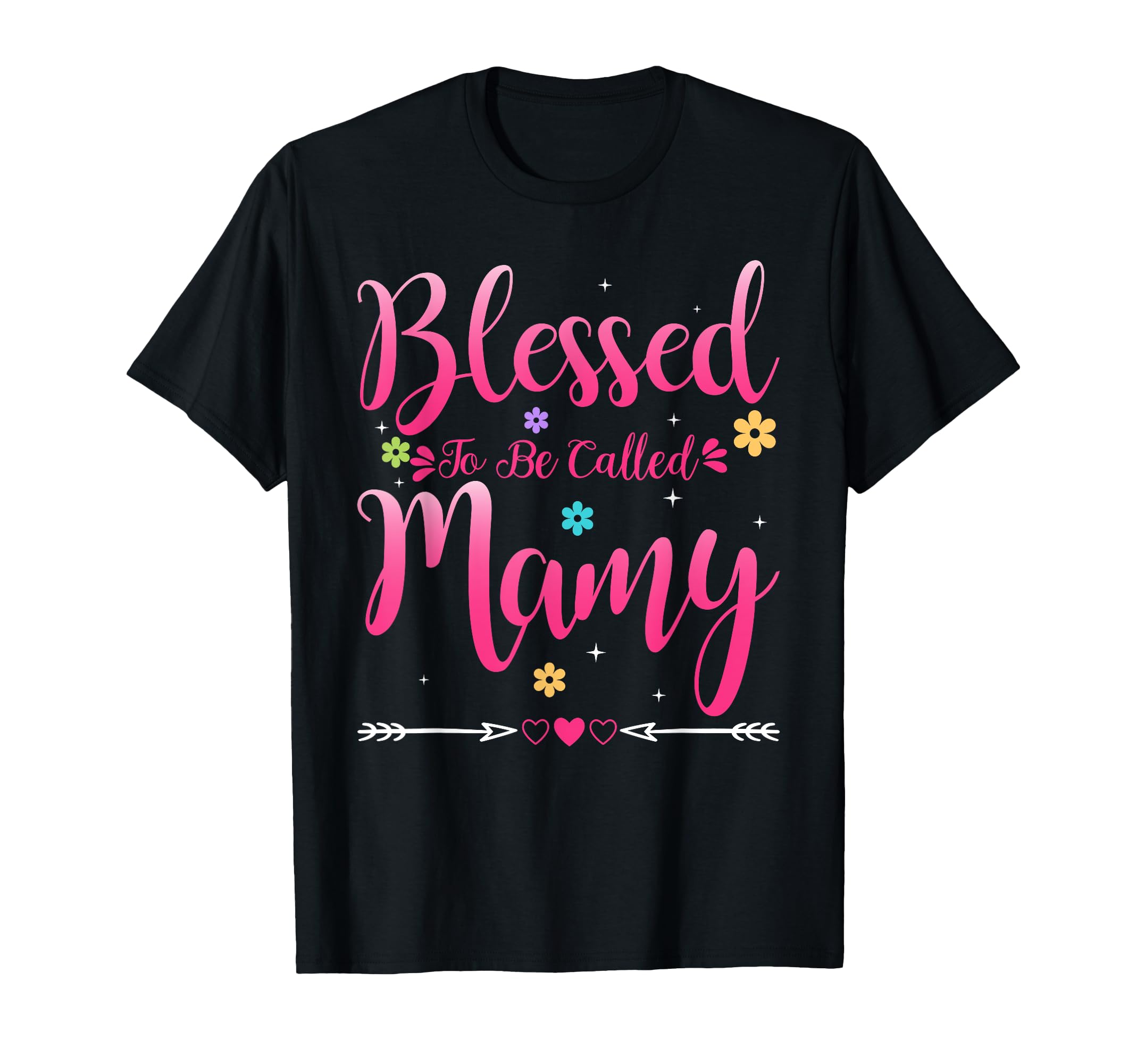 Womens Blessed To Be Called Mamy Heart T-Shirt - Unique Graphic Unisex - T-Shirt, Sweatshirt, Hoodie