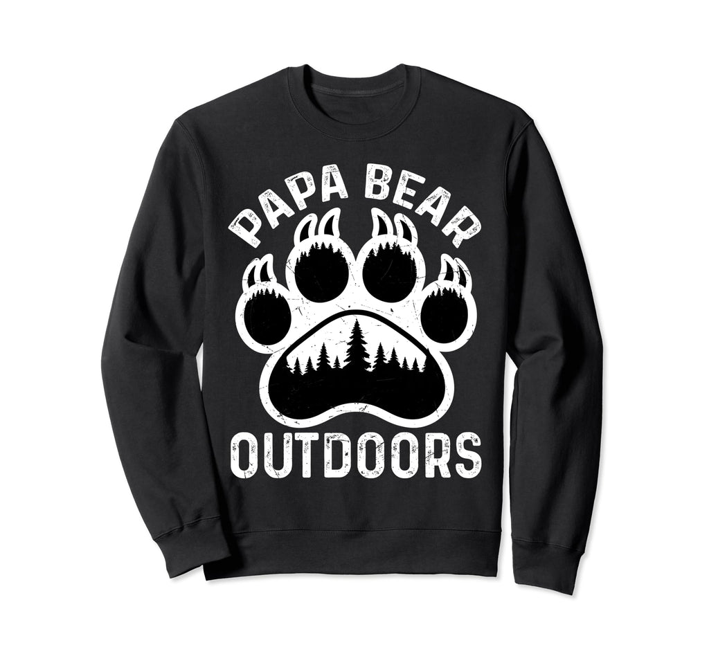 Papa Bear Outdoors Camping Dad Sweatshirt - Trendy Graphic for Adults - T-Shirt, Sweatshirt, Hoodie