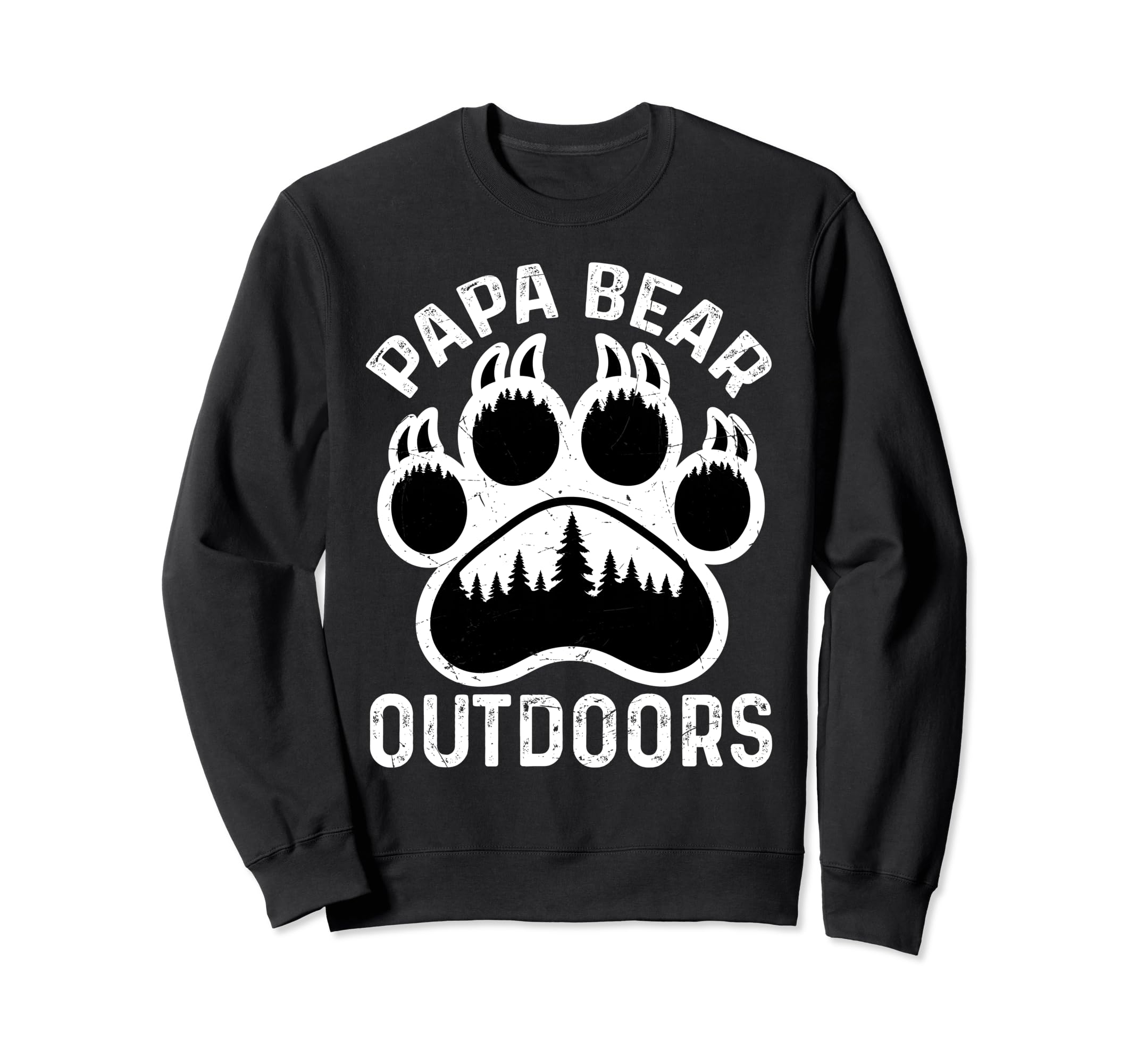Papa Bear Outdoors Camping Dad Sweatshirt - Trendy Graphic for Adults - T-Shirt, Sweatshirt, Hoodie
