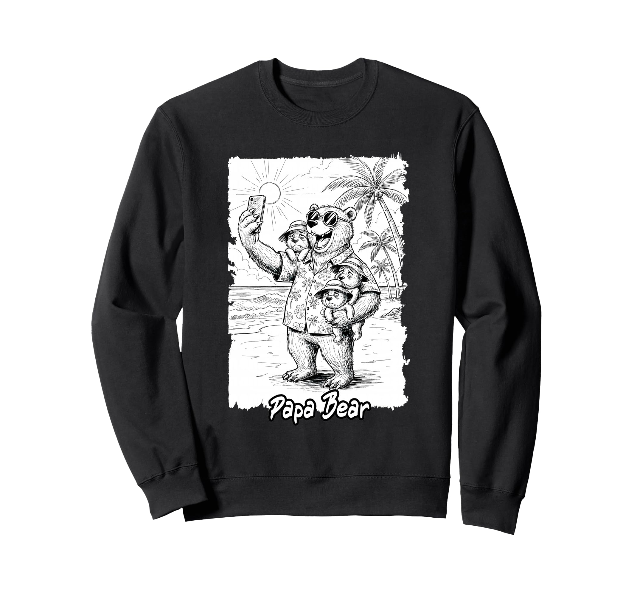 Papa Bear Vacation Cubs Appreciation Sweatshirt - Unique Graphic Unisex - T-Shirt, Sweatshirt, Hoodie