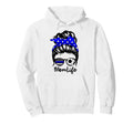 Mom Life Messy Bun Hair Funny Police Hoodie - Aesthetic Graphic Men Women - T-Shirt, Sweatshirt, Hoodie