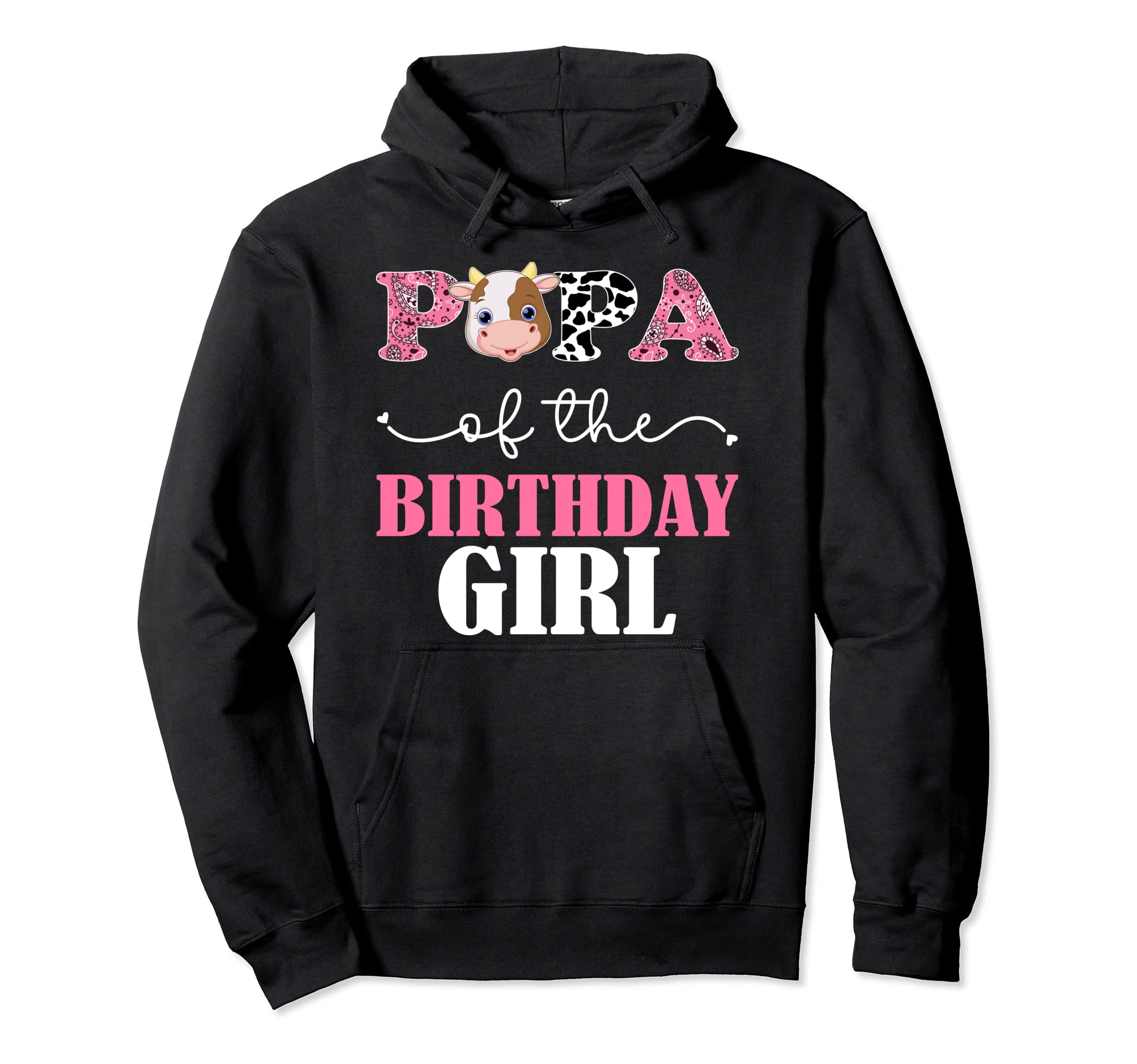 Papa Birthday Cow Farm 1St Birthday Cow Hoodie - Minimalist Print Unisex - T-Shirt, Sweatshirt, Hoodie