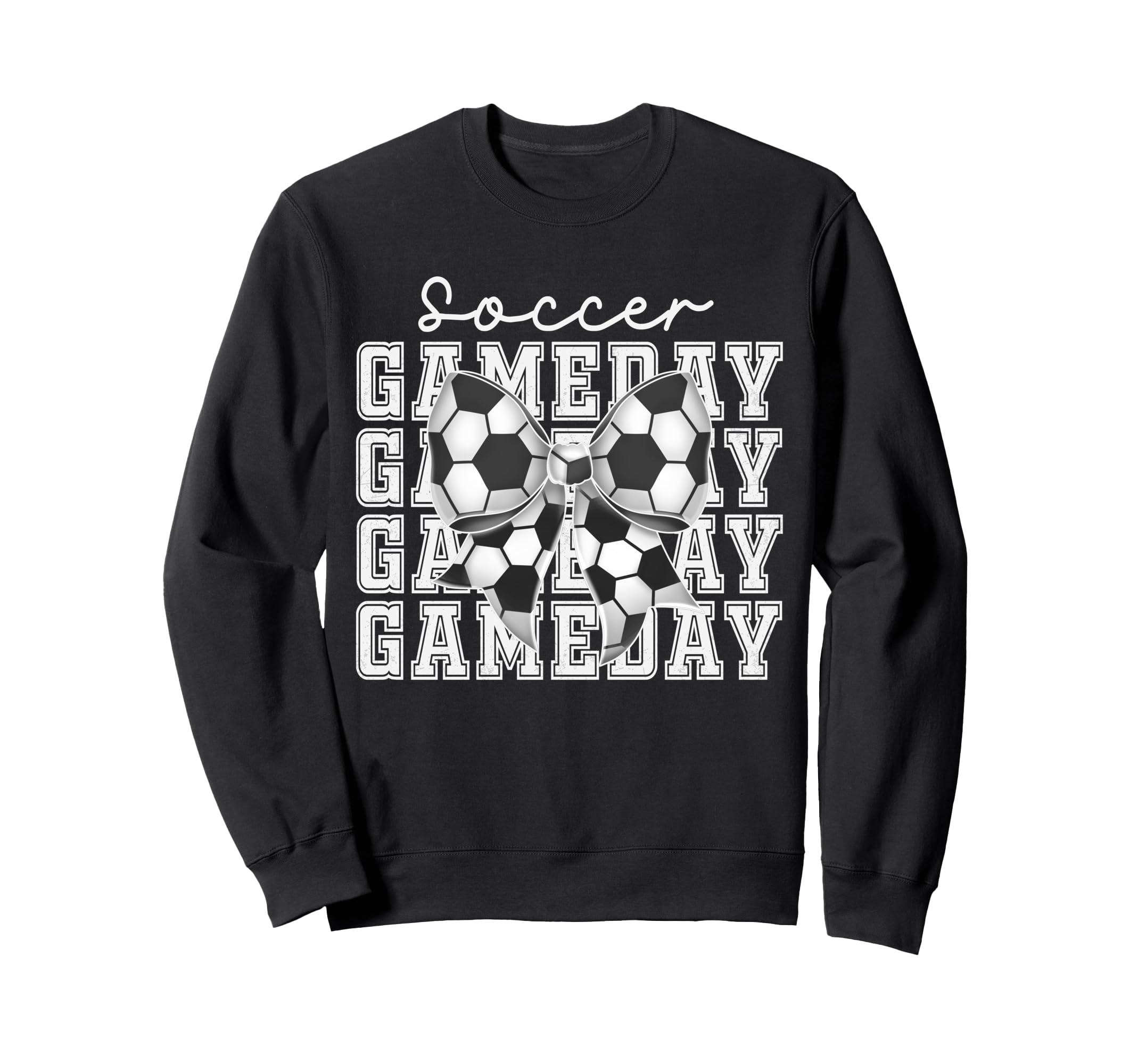 Soccer Game Day Coquette Bow Funny Sweatshirt - Unique Graphic Unisex - T-Shirt, Sweatshirt, Hoodie