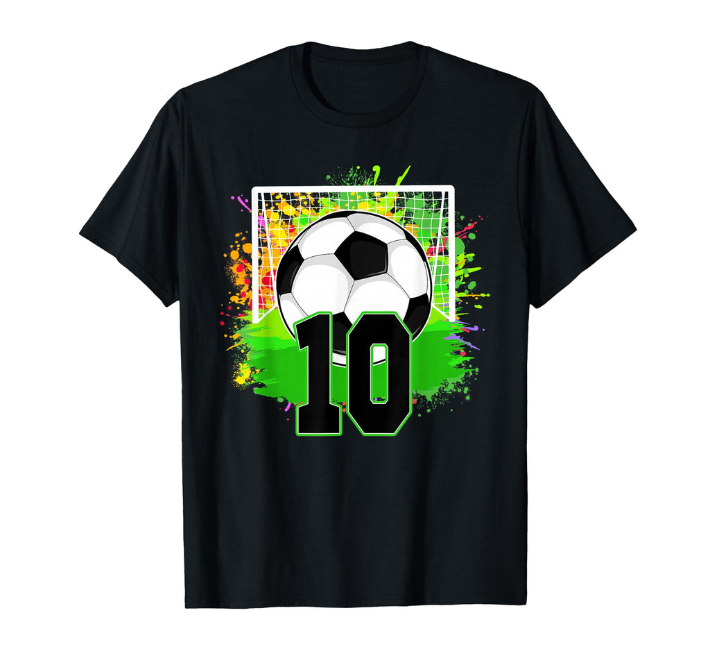 10Th Birthday Soccer 10 Year Old Soccer T-Shirt - Aesthetic Graphic Unisex - T-Shirt, Sweatshirt, Hoodie
